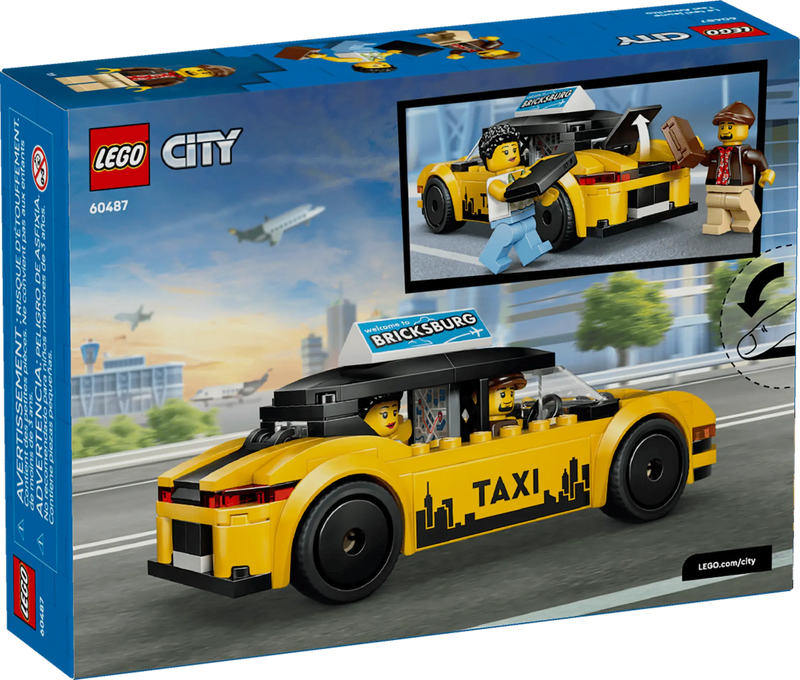 Caja LEGO City 60487 Taxi Amarillo eléctrico con minifiguras 122 piezas niños +5 años

