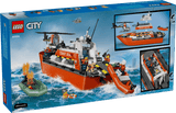 Caja LEGO City Barco Helicóptero Guardacostas ref 60504 con 742 piezas

