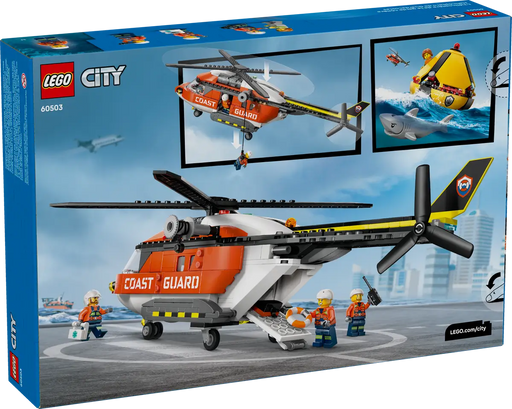 Caja LEGO City Helicóptero Guardacostas ref 60503 con 551 piezas rescate
