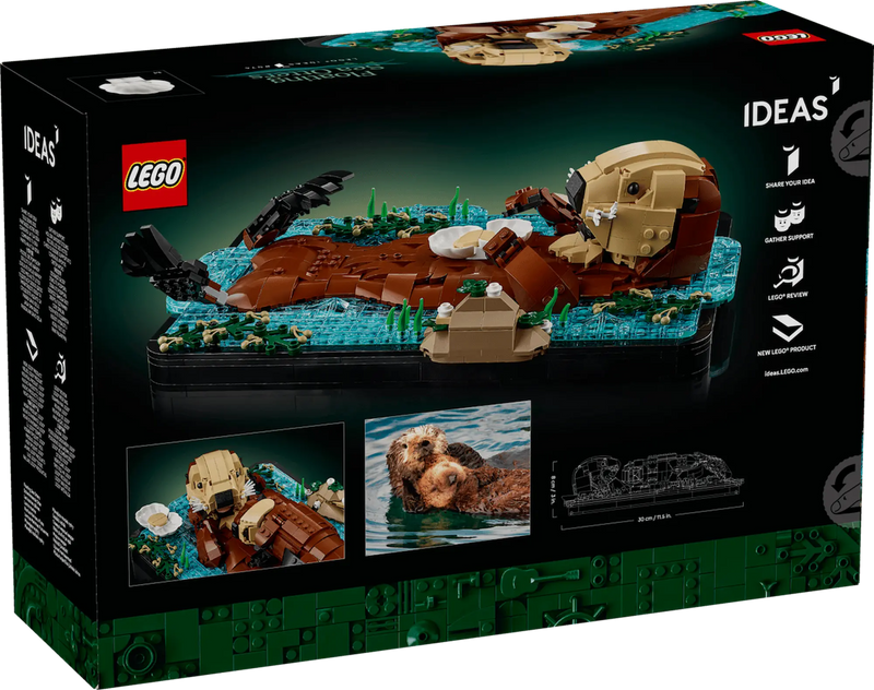 Caja LEGO Ideas 21366 Nutrias Marinas Flote 1234 piezas
