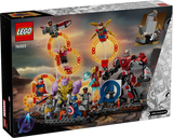 Caja LEGO Marvel 76323 Batalla Final Vengadores Endgame con escenario épico y superhéroes construibles
