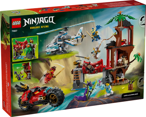 Caja LEGO NINJAGO Casa Árbol Batalla Vehículos ref 71857 con 642 piezas
