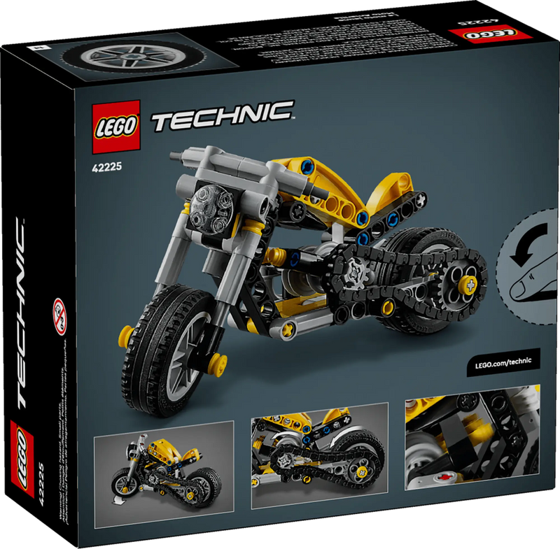 Caja LEGO Technic 42225 Moto Amarilla con modelo construido de 151 piezas para niños +7 años

