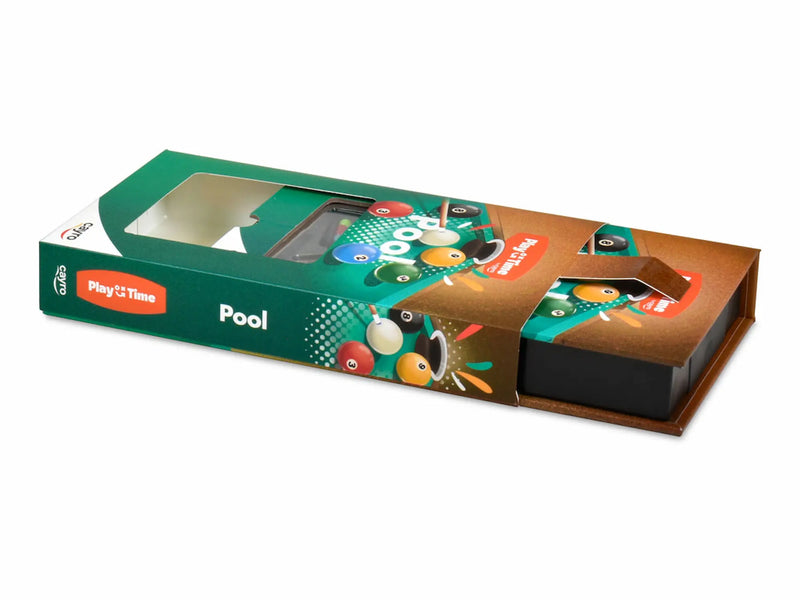 Caja Play Time Pool Cayro diseño VHS retro años 80
