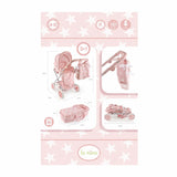 Caja cuco grande Carlota Pink mostrando dimensiones y características 3 en 1
