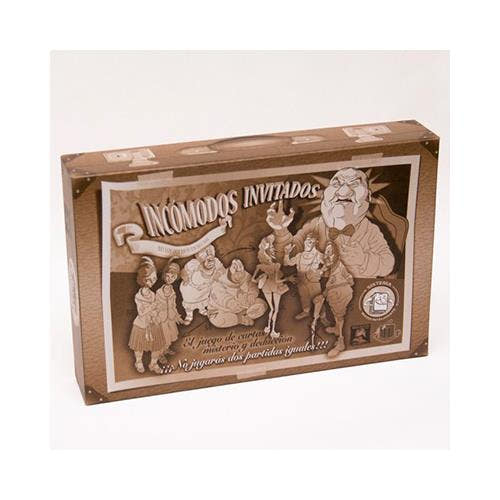 Caja del juego de mesa Incómodos Invitados de Zacatrus, juego de deducción y misterio para 2-6 jugadores con temática de investigación criminal en mansión victoriana
