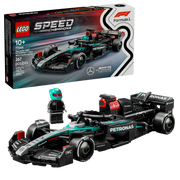 Caja del set LEGO 77244 con coche montado y branding oficial