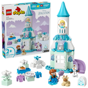 Caja del set LEGO DUPLO 10455 Frozen con imagen del castillo de Anna y Elsa montado