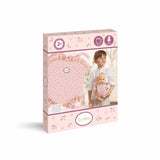 Caja mochila portabebé Olivia La Nina con ventana transparente y packaging

