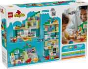 Caja trasera LEGO DUPLO 10470 mostrando características educativas y de juego

