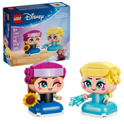 Caja trasera LEGO Disney Frozen Mini Anna y Elsa mostrando las 2 figuras