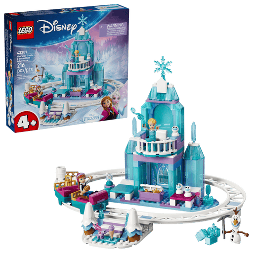Caja trasera LEGO Disney Frozen mostrando personajes y accesorios incluidos