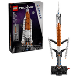 Caja trasera LEGO Technic NASA Artemis mostrando 3 fases de separación Cohete