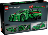 Caja trasera LEGO Technic Porsche REXY mostrando funciones y detalles