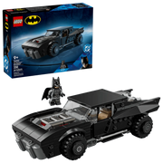 Caja y Batmóvil LEGO DC 76332 The Batman minifigura habitáculo abierto
