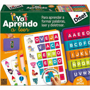 Caja del juego Diset Yo Aprendo a Leer con niño leyendo.
