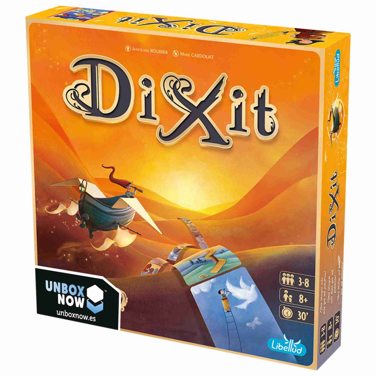 Caja del juego de mesa Dixit Classic con su arte original.
