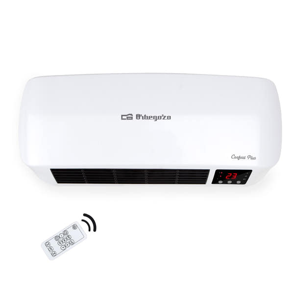 Calefactor de pared split Orbegozo SP 6000 2000W con panel LED digital, mando a distancia y tecnología cerámica PTC ORBEGOZO-17316
