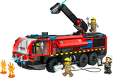 Camión bomberos LEGO 11cm altura con cabina 4 plazas y chorro agua azul
