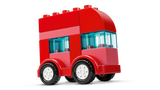 Camión de bomberos LEGO DUPLO 10474 rojo con ventanas transparentes y ruedas
