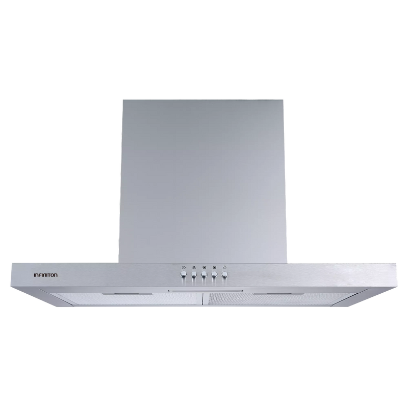 Campana Extractora Infiniton CMPT-TSH6B40 de 60cm en acero inoxidable con iluminación LED integrada, diseño T-invertida para instalación en pared
