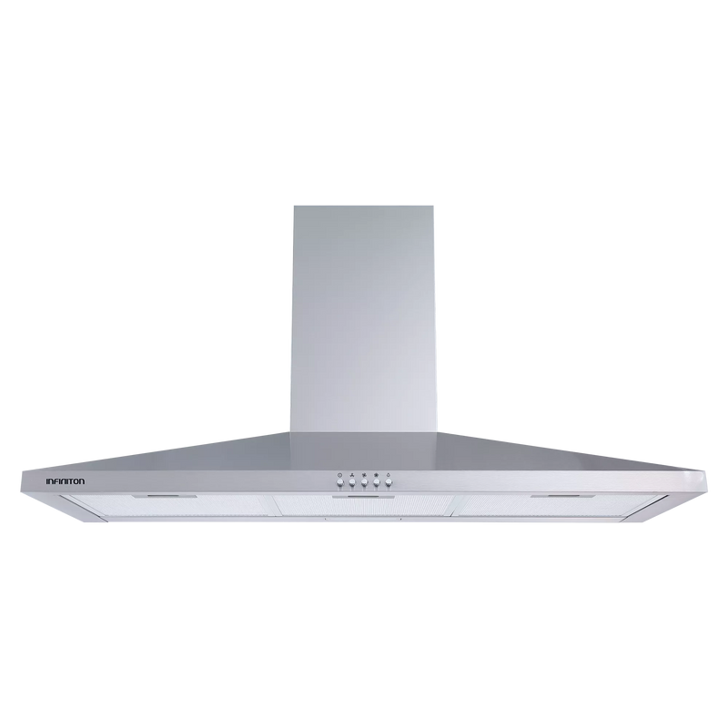 Campana Extractora Piramidal Infiniton CMPP-94XBJ de 90cm en acero inoxidable con diseño piramidal elegante e iluminación LED integrada
