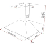 Infografía: Teka Campana Decorativa Inox 90 cm (DBB-90)