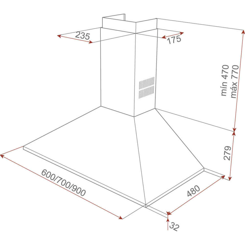 Teka Campana Decorativa 90 cm Inox (DBB-90) – Potencia y Elegancia para tu Cocina