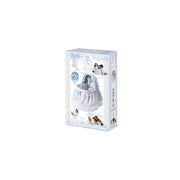 Capazo moisés DeCuevas Carol 51122 en color celeste con manta bordada y carrusel con campana
