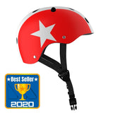 Casco Moltó ajustable con estrella roja - la solución perfecta para padres que buscan seguridad sin complicaciones. Fácil de poner, cómodo de llevar y resistente al uso diario. Compatible con bicicletas, patinetes y correpasillos. Crece con tu hijo de 3 a 8 años.
