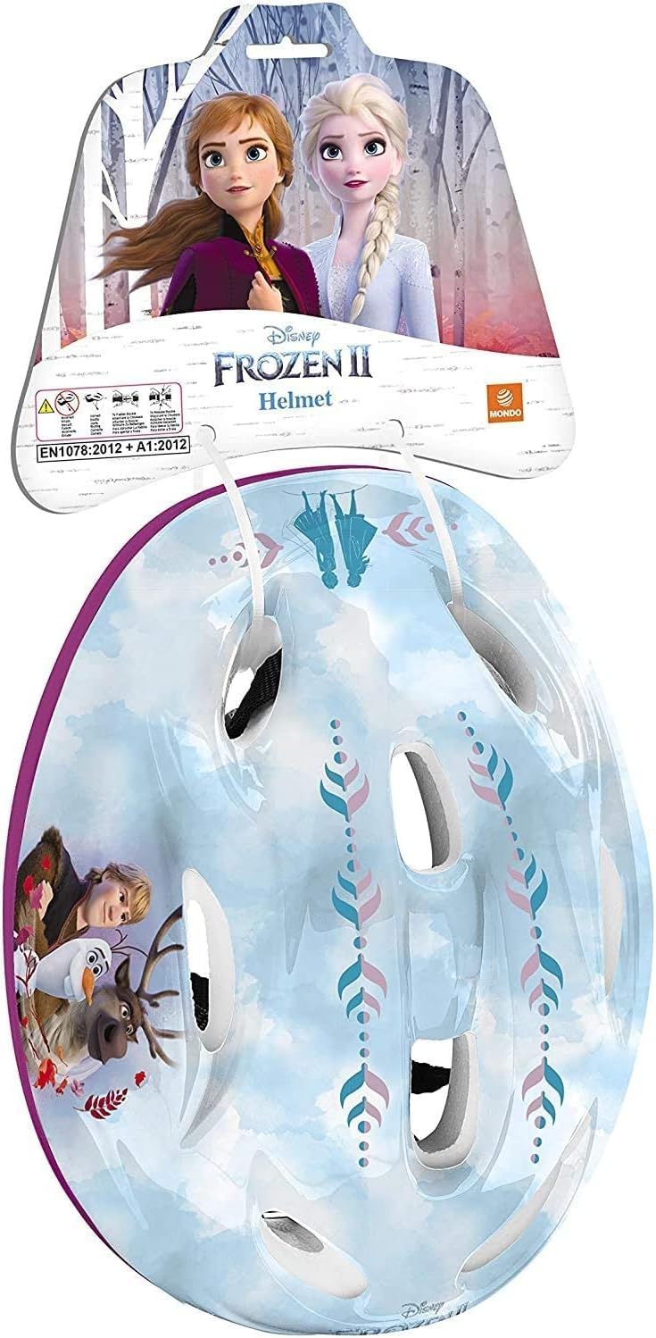 Casco infantil Frozen visto desde diferentes ángulos