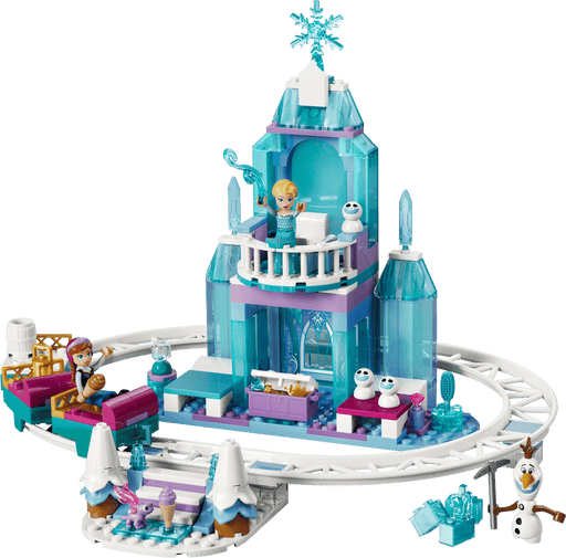 Castillo Elsa LEGO con Elsa, Anna, Olaf, Bruni, Nevaditos y trineo circular