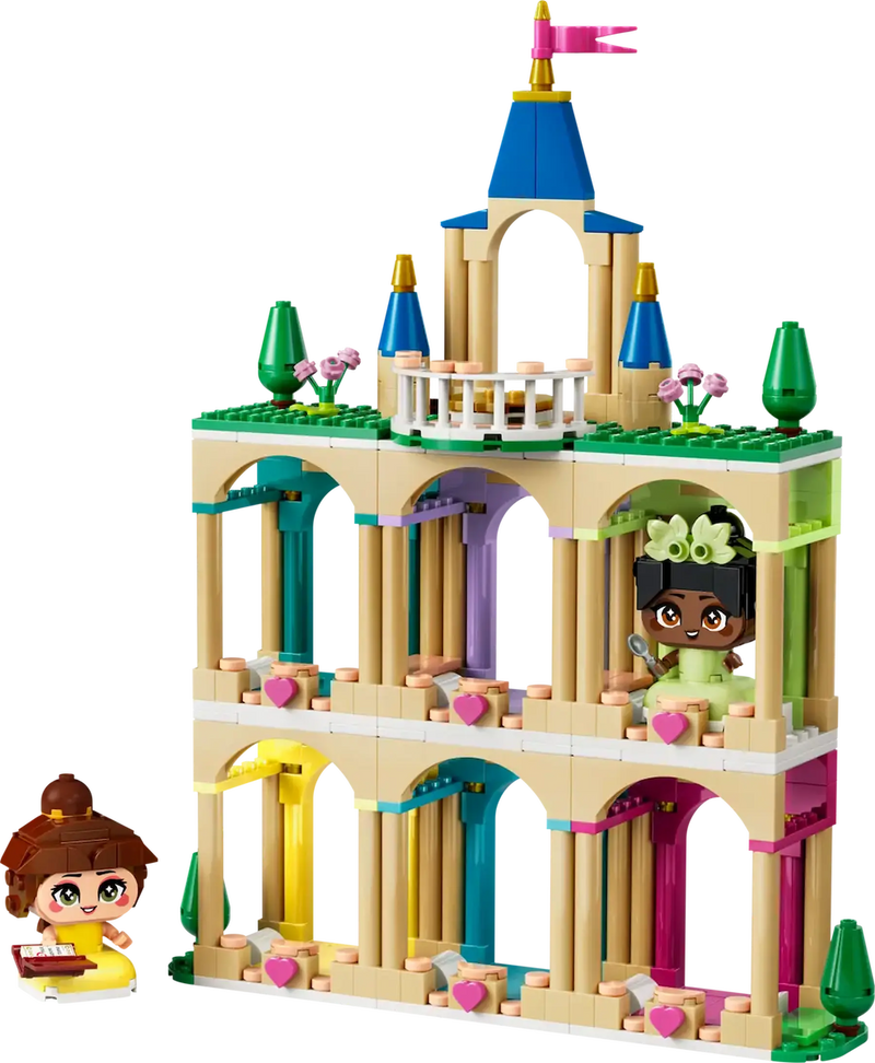 Castillo LEGO Disney Princess 30cm altura con Bella Tiana y plataforma giratoria
