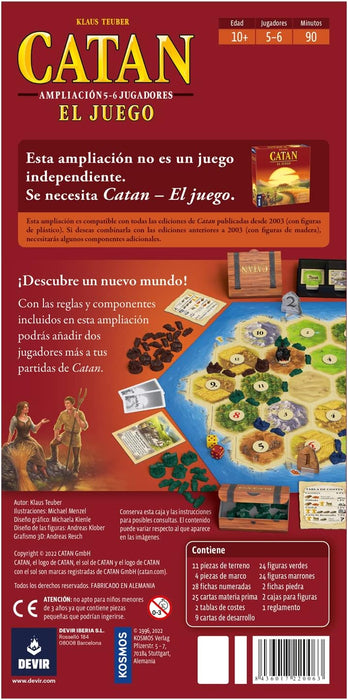 Devir Catan Expansion 5-6 Jugadores (BGCATAN56)