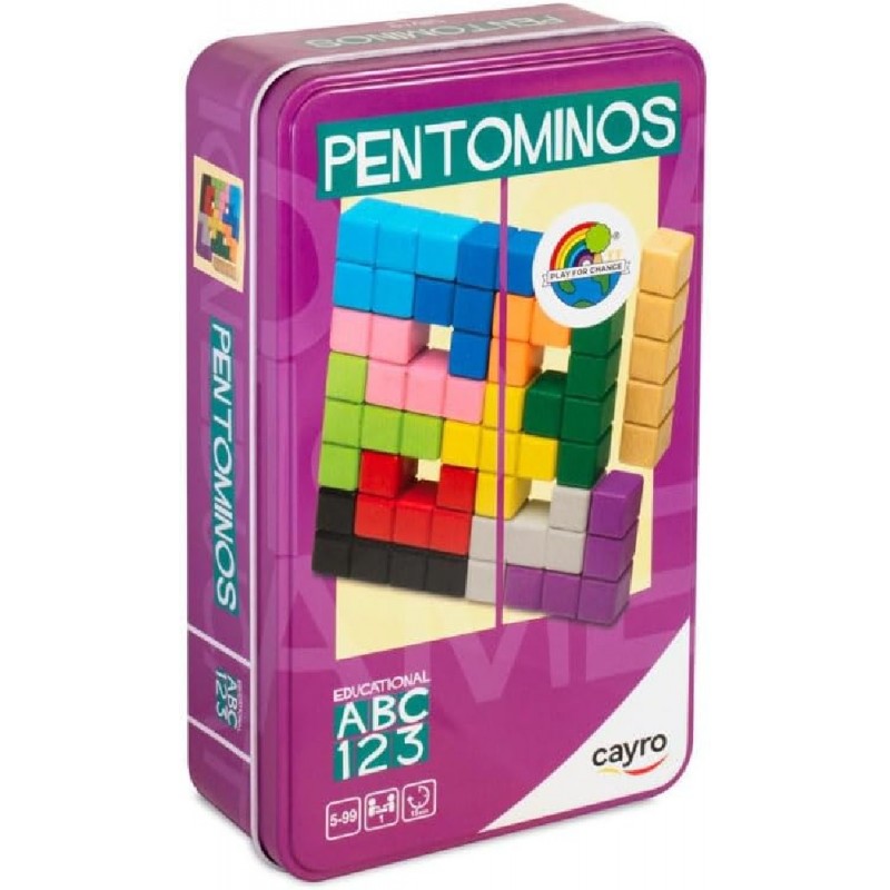 Cayro Travel Pentomino - Juego Lógica Caja Metálica Portátil CAYRO-113