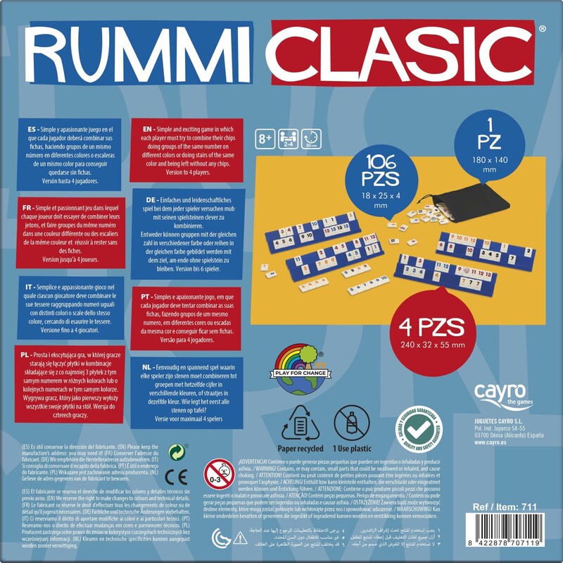 Cayro Rummi Classic 711 – Juego de Estrategia y Números Clásico