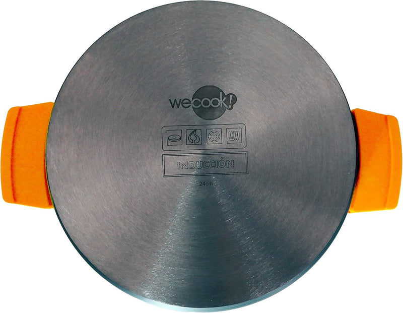 Cazuela Wecook EcoChef 32cm con recubrimiento Titanio QuanTanium resistente hasta 230°C, asas termo aislantes extraíbles y compatibilidad universal para todo tipo de cocinas incluida inducción
