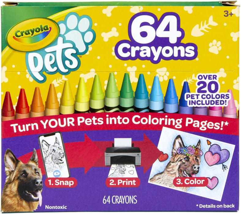 Crayola animaux de compagnie 64 crayons (521164) 