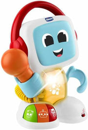 Chicco Robit Sing Along, robot musical interactivo con 3 efectos de voz distorsionantes (robot, eco y agudo), micrófono integrado y diseño colorido de 17x11x25cm para niños desde 3 años
