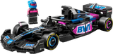 Coche de F1 LEGO Alpine A524 visto en ángulo lateral
