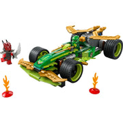 Coche de carreras LEGO 71828 de Lloyd con diseño aerodinámico verde, motor de carga manual sin pilas, juguete de acción Ninjago para niños de 6 años en adelante
