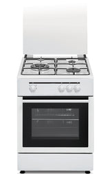 Cocina de gas Vitrokitchen CB5530 blanca de 50x55 cm con 3 fuegos y horno de gas