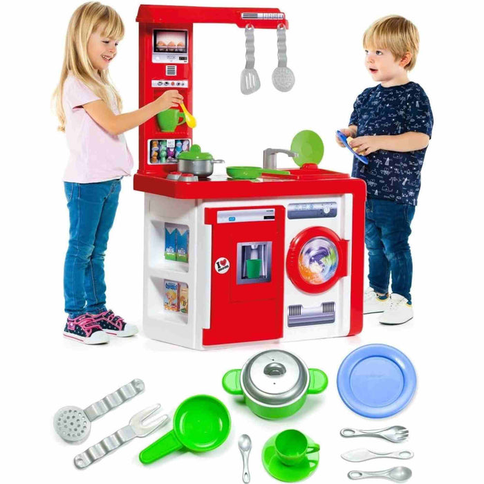 Moltó Cocina Infantil roja 12 accesorios - Red Kitchen (19161/RED)