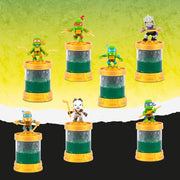 Colección completa 7 personajes TX Sewer Conector Tortugas Ninja incluyendo Leonardo, Raphael, Donatello, Michelangelo, Shredder y Casey Jones en tuberías conectables
