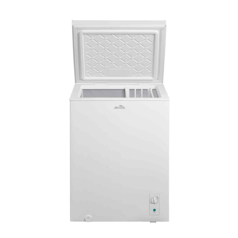 Congelador Artica 198L con tapa abierta 