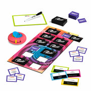 Contenido completo Party & Co Rush Flip & Fun: tablero, temporizador, 300 tarjetas y fichas Twist

