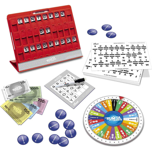 Contenido del juego sobre mesa familiar.
