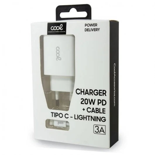 Cool Cargador de Red USB Tipo-C 3A para iPhone Blanco (04565)