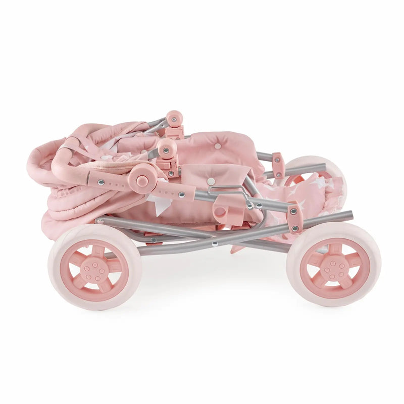 Cuco Carlota plegado mostrando estructura metálica y sistema de montaje
