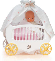 Cuna para muñecas Barriguitas FAMOSA con acabados de calidad, ideal para juego de roles y cuidado de muñecas
